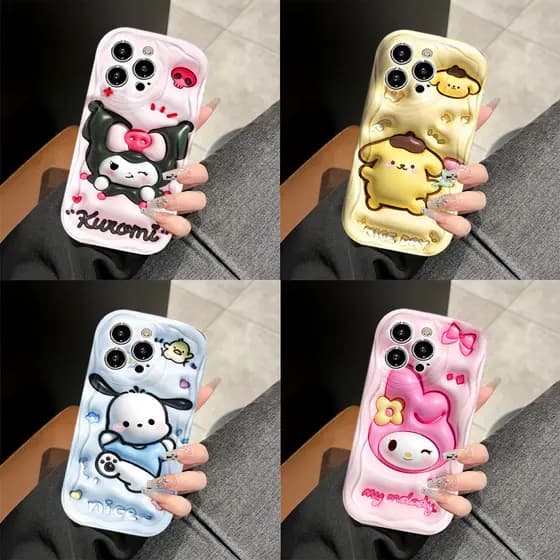 Capa Para Redmi Note 14 Pro 13 12 11 10 9 8 14C 13C 12C 10C 9A POCO X7 C75 C65 Adorável Melodia Kasus Laser