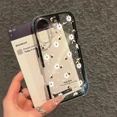 Capa Para IPhone 17 Pro Max 17Air 16 11 13 15 14 12 Xs XR Dos Desenhos Animados Abelha Margarida Macio 2-Em-1 Caso