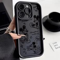 Capa Para iPhone 17 Pro Max 17Air 16 15 13 11 14 12 11 Xs XR Linha Design Mickey 3D Caso