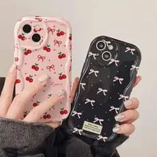 Capa Para Redmi Note 14 Pro 13 12 11 10 9 8 14C 13C 12C 10C 9A POCO X7 C75 C65 Requintado Cereja Arco Creme Caso