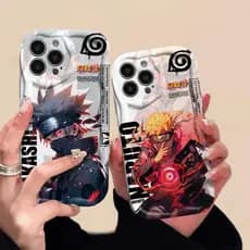 Capa Para iPhone 17 Pro Max 17Air 16 15 13 11 14 12 11 Xs XR Anime Naruto Personagens Creme Caso