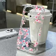 Capa De Flor Rosa Da Sorte Capinha Para iPhone 17 Ar 16 15 14 Plus 13 12 11 Pro Max XR Silicone Transparente