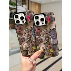 Engraçado Macaco Capinha Para IPhone 17 13 12 11 Normal X XR XS 8 7 15 14 16 PRO MAX PLUS Ar Silicone Capa Caso De Telef
