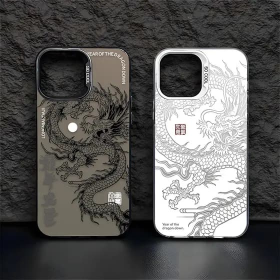 Capa Para Motorola MOTO G84 G54 G64 G54 G14 G22 G24 C04 Luxo Fosco Caso De Telefone Dragão Starful