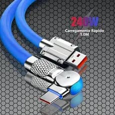 Cabo De Carregamento Super Rápido Adequado Para Cabos De Porta Rotativa Tipo C Micro USB iOS Lightning Android ST61201
