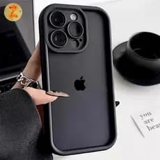 Capa Para iPhone 17 16 15 14 13 12 11 Pro Max Plus Air XR Anti Gota Silicone Simples Apple Logotipo Softcase ZBCase