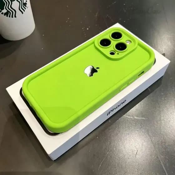 Capa Para iPhone 17 16 15 14 13 12 11 Pro Max Plus Air XR Anti Gota Silicone Logotipo Verde Doces Caso De Telefone MKcas
