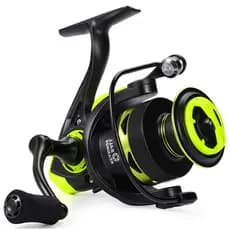 70KG Molinete De Pesca Carretel De Pesca 5.2 : 1 Giratório 1000-7000 Com Cabo EVA Amarelo Escuro.,