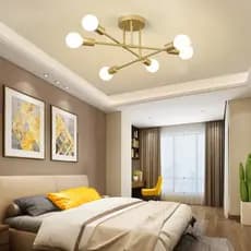 6 lâmpada Lustre Moderno LED 3 Cores em 1 Luminária Para Teto Sala e Quartos Iluminação Criativa