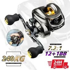 Carretilha De Pesca 240Kg Com Marine Sports Pitching 7.2 : 1 Alta 10kg Max Molinete De Pesca Molinete Pesca Mulinete