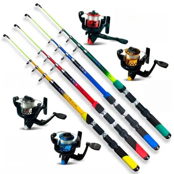 Conjunto Completo De Vara De Pesca De 1.8 M Com Carretel De Arrasto Máximo De 10 Kg , Esportes Ao Ar Livre