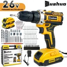 Parafusadeira/Furadeira Furadeira 26V 2 Baterias Com Maleta e Acessorios Completo