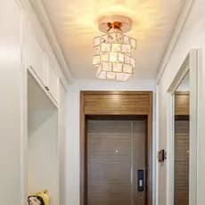 Lâmpada de teto refrativa de cristal Lâmpadas Premium Lâmpadas de teto de cristal para corredores e varandas