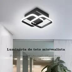 Luminária De Teto Plafon Led Moderna Lustre Sobrepor 3 Cores Regulávei para Corredor Sala Quarto Cozinha