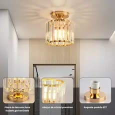 Candelabro De Cristal Simples Americano Personalidade Criativa Iluminação De Casa Quarto Sala De Estar Jantar
