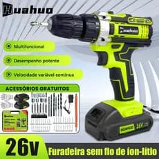 Parafusadeira Furadeira 26V 2 Baterias Com Maleta e Acessórios Completo!!