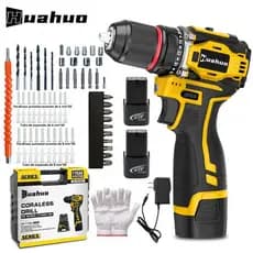 110V/220V Parafusadeira Elétrica 21V  2 Baterias  Com  Ferramentas Maleta -  Promoção  - Envio Imediato