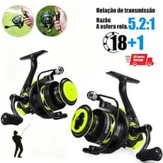 70KG Molinete De Pesca Carretel De Pesca 5.2 : 1 Giratório 2000/7000 Com Cabo EVA Amarelo Escuro!!