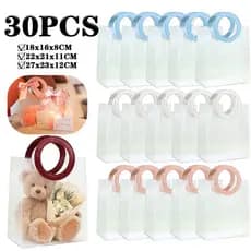 kit 10/20/30 PCS Bolsa Sacola Transparente Fosca Praia Lembrancinha de Aniversario Presente