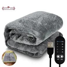 [Venda Quente T] Cobertor De Aquecimento Elétrico USB Aquecedor Pelúcia Inverno Temperatura Ajustável Tempo Almofada 150