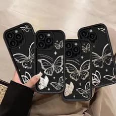 Metal Borboleta Caso De Telefone Para Samsung A17 A07 A56 A36 A55 A54 A16 A15 A14 A05S A51 A52 A34 A35 A32 A13
