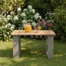 Mesa de Centro Amadeirada com Pés Cinza – 60×45×35 | Combinação Ideal Entre Charme e Funcionalidade