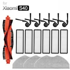 Acessórios Xiaomi Robot Vacuum S40 : Escova Principal , Lateral , Filtro HEPA , Pano De Esfregão