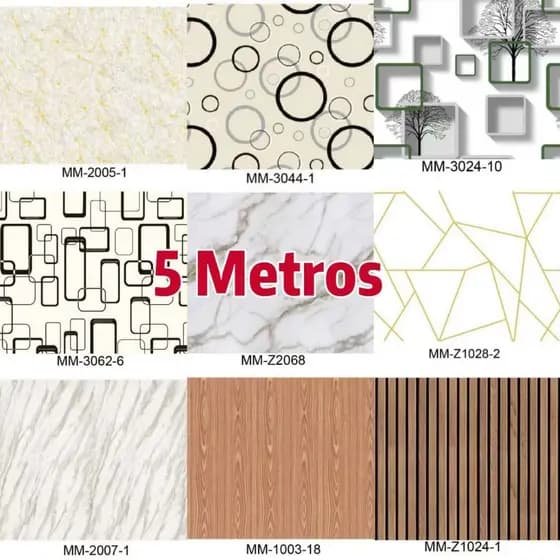 Papel de Parede  3D 5 METROS X 45CM Auto Adesivo Colante PROVA DE AGUA