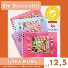 Kit de Livros de Colorir Espiral A5 Capa Dura Urso – Modelos Variados