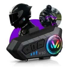 Fone De Ouvido Capacete Comunicador Moto Bluetooth Headset