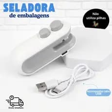 Mini Selador Portátil 2 em 1 Recarregável USB Máquina Seladora Magnética de Calor Sacos Embalagens