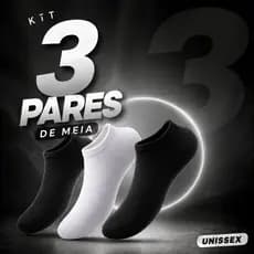 Meia Soquete Unissex Cano Curto Kit 3 6 12 18 Pares Algodão Respirável Conforto Máximo Meia Básica