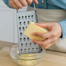 Ralador de Inox 21 cm de Cozinha Multifuncional  de 4 Lados Rala Queijo Mandolin Fatiador de legumes