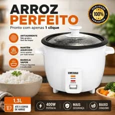 Panela de Arroz Elétrica 1,3L Antiaderente Com Vapor Mantém Aquecido  Aquecimento Automático220V