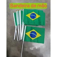 Kit-12 a 72 Bandeira do Brasil de Mão