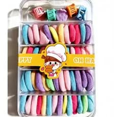 Kit 60 Elásticos de Cabelo Infantil + Mini Presilhas Coloridas – Acessórios para Meninas