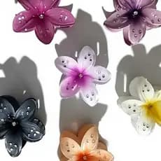 Presilha Garra Flor com Strass Brilhante – Piranha de Cabelo Feminina Luxuosa