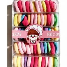 Kit 60 Elásticos de Cabelo Infantil – Faixas Macias para Meninas | Não Puxa e Não Enrosca