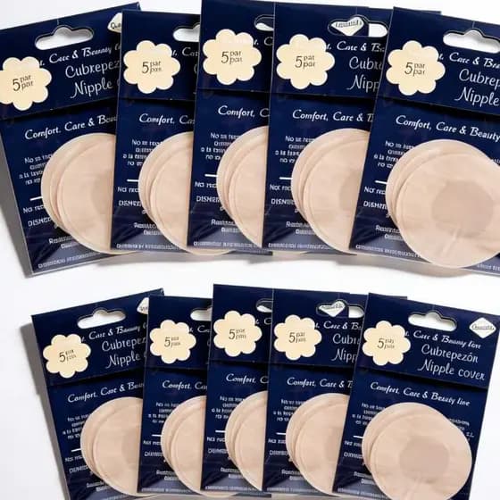 Tapa-Seios Invisível 7,5cm – Kit com 5 Pares | Adesivo Protetor Feminino para Mamilos
