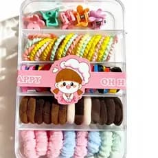 Kit 100 Faixinhas de Cabelo Coloridas Tipo Doce – Elásticos Macios | Não Puxa | Bebês e Crianças