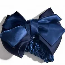 Rede de Cabelo Profissional para Enfermeira com Flor Enrolada e Laço – Elegante e Confortável