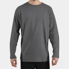 Camisa Masculina de Manga Comprida Ideal Para o Frio Algodão Reforçada Inverno Lisa