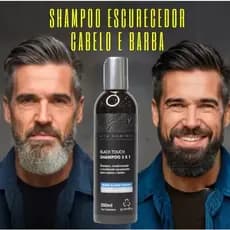 Shampoo,Tintura Cabelo Preto a Castanho 3 x 1 Shampoo Condicionante, Tonalizante 3x1 250ml Hidratant
