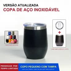 Copo Cuia Térmica 350ml Em Inox Com Tampa Acrílica Envio Imediato