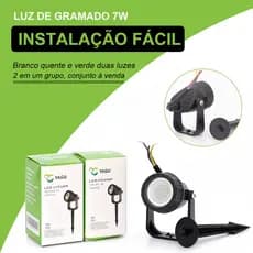 KIT 2 Luminária Espeto De Jardim 7w Cob Led Luz Branco Quente /Branco Frio /Verde