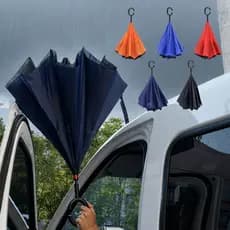 Guarda Chuva Invertido Tecido Duplo Impermeável Reforçado Contra  Guarda-Chuva Para Carro
