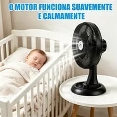 Ventilador de Mesa 6 pás 40cm 110V/220V-Preto