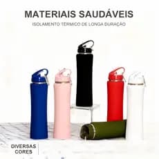 Garrafa Térmica 600ml com chaveiro quente e fria top