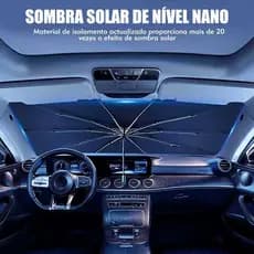 Guarda-Sol para Para-Brisa de Carro Dobrável Tipo Guarda-Chuva Protetor Solar