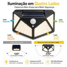 2 PCS Solar Wall Light 100 Leds With Sensor Outdoor Garden Waterproof